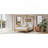 Solid Wood King Size Canopy Bed Frame Four Poster Platform Bed With Slats Support, No Box Spring Needed, Natural