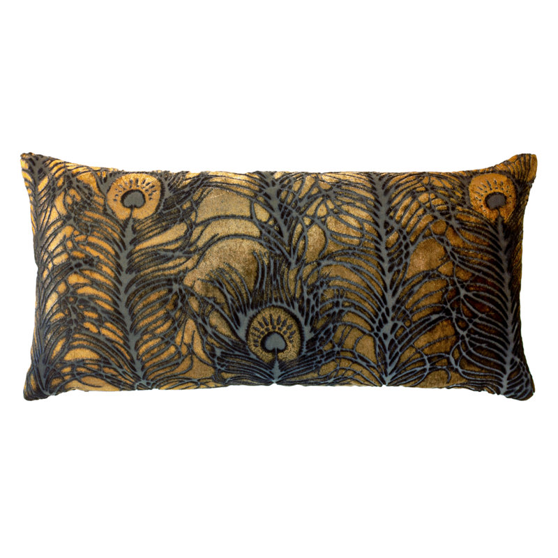 Mini Velvet Rectangle Pillow Cover & Insert, Copper Ivy