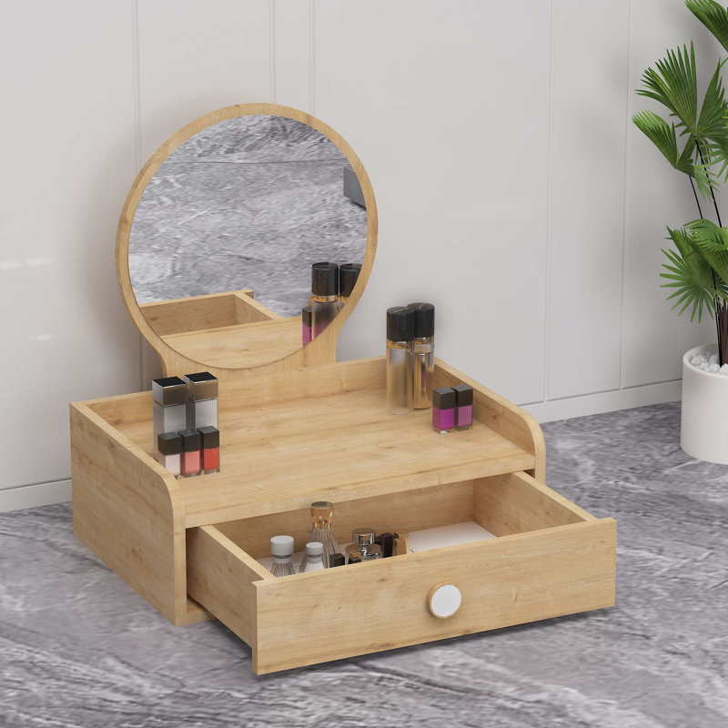Make-up table, Beige, White