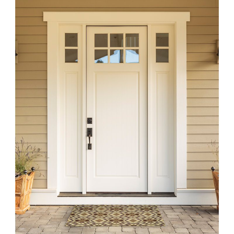 Adryana Non-Slip Geometric Outdoor Doormat