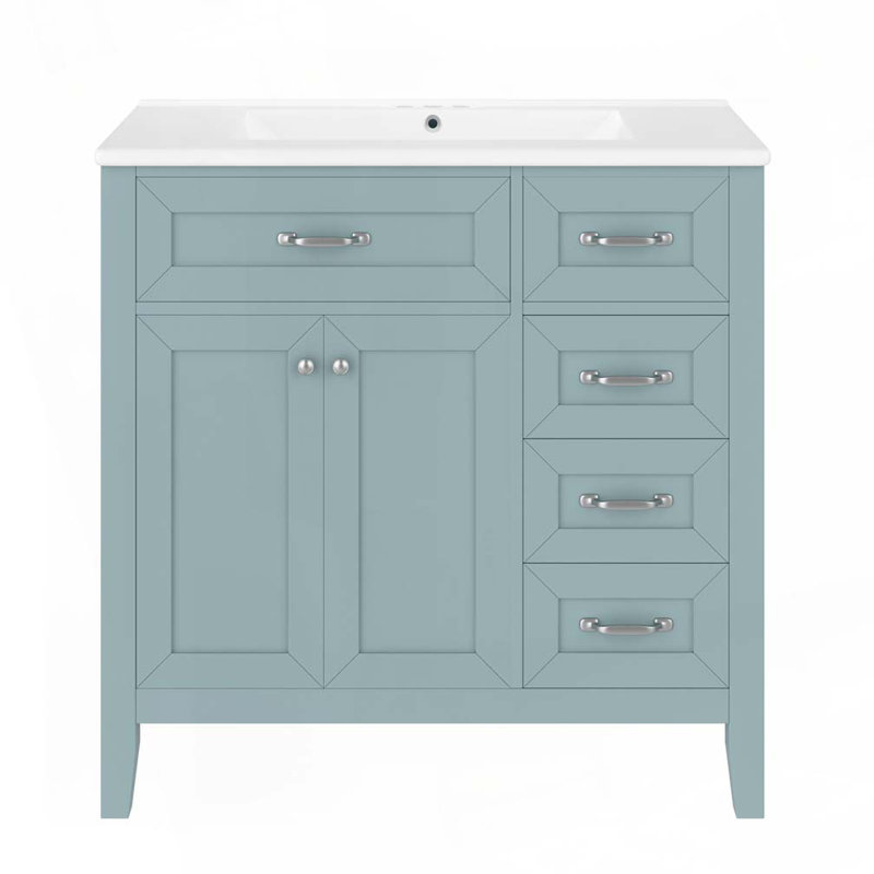 36" Bathroom Vanity with Sink Combo, Green