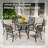 Angelleigh 6 - Person Patio Dining Set with Round Table , Cushions Included