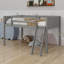 Lit mezzanine bas en bois avec échelle-2021133645
