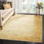 Oushak Floral Hand-Knotted Wool Light Blue/Gold Area Rug-1816920258