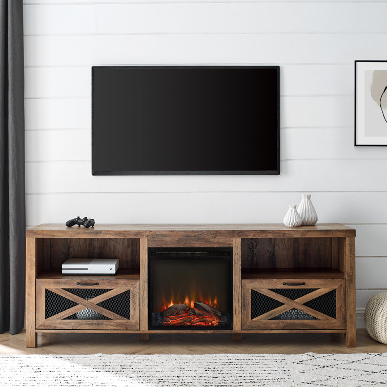 Tansey 70" Media Console with Electric Fireplace