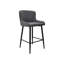 RUBENS UPHOLSTERED BARSTOOL - BOUCLE FABRIC - BLACK SAND POWDER COATED LEGS (PAIR)-3567540