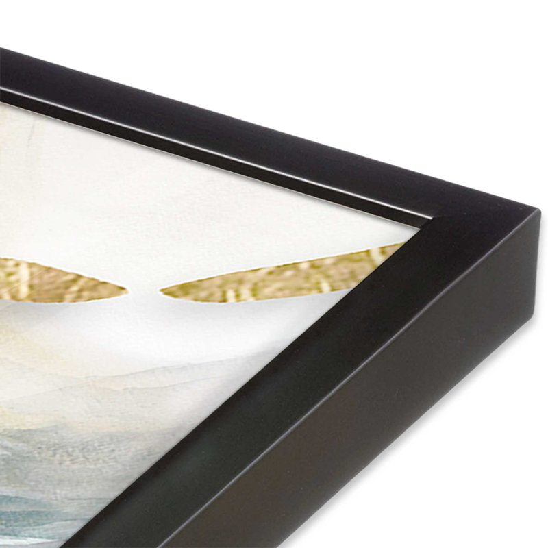 Ensemble de 2 reproductions encadrées 20 "x 20" Golden Echoes, Zinc patiné, H 17,75 po x l 17,75 po