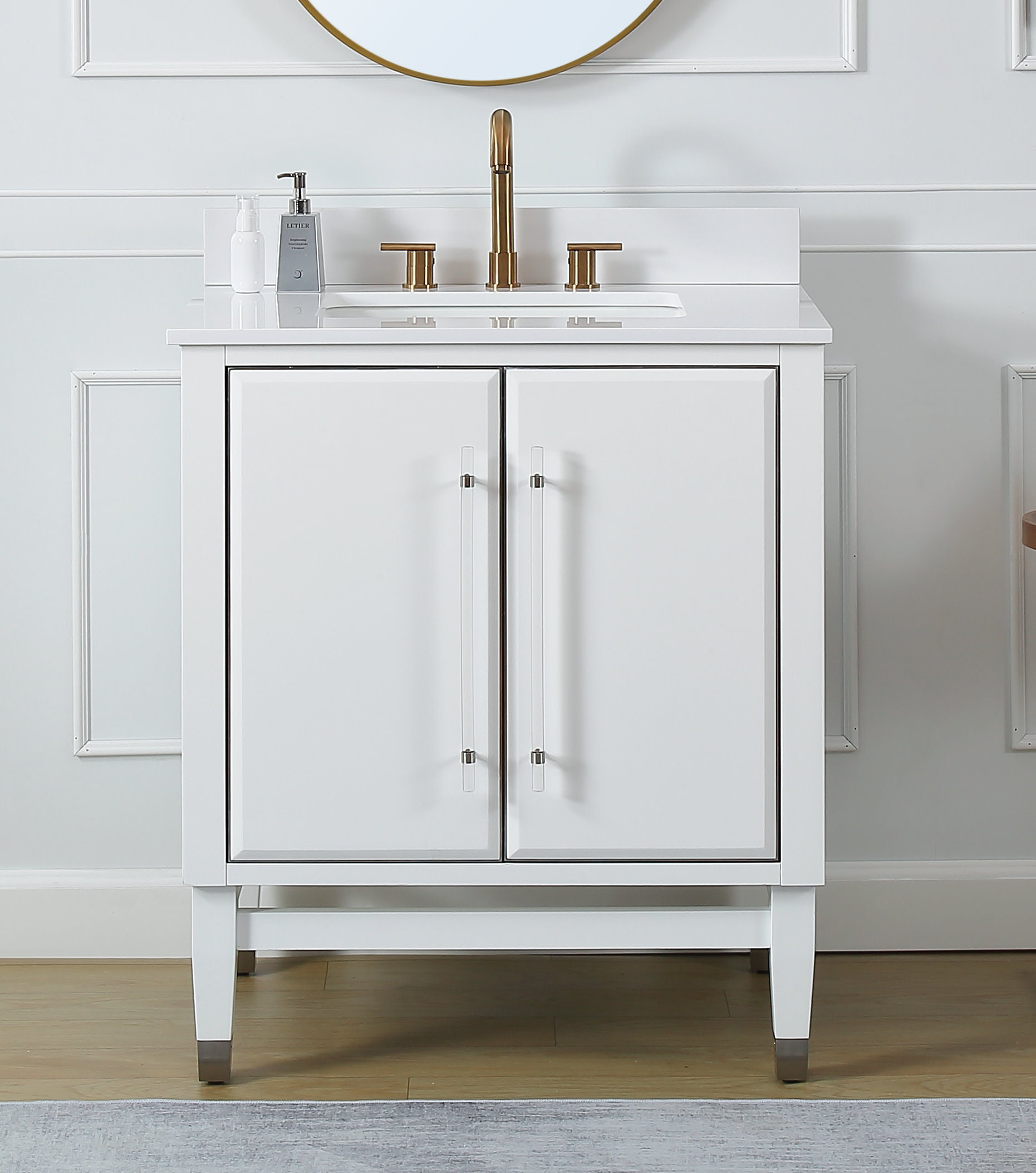 TennantBrand Benton Collection 30 Inch Freestanding White Single Sink ...