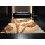 Tapis beige lavable à la machine à motif de feuilles de bananier à motifs géométriques modernes - reliure beige-102341204