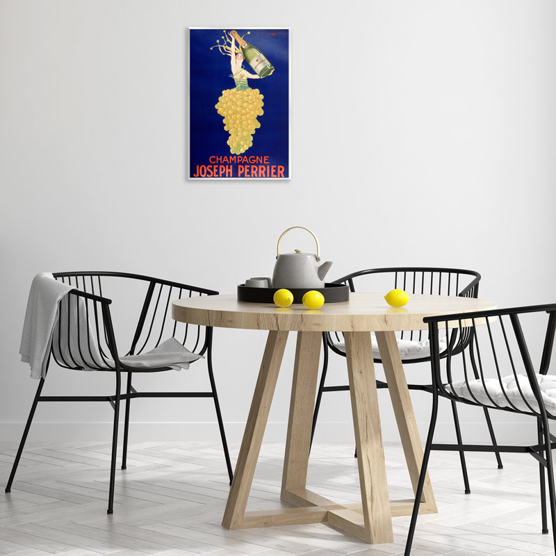 Plaque murale rétro champagne Perrier, design par Marcus Jules, 19" H x 13" W