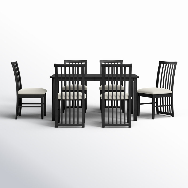 Ensemble repas pour 6 personnes Anouska, Noir