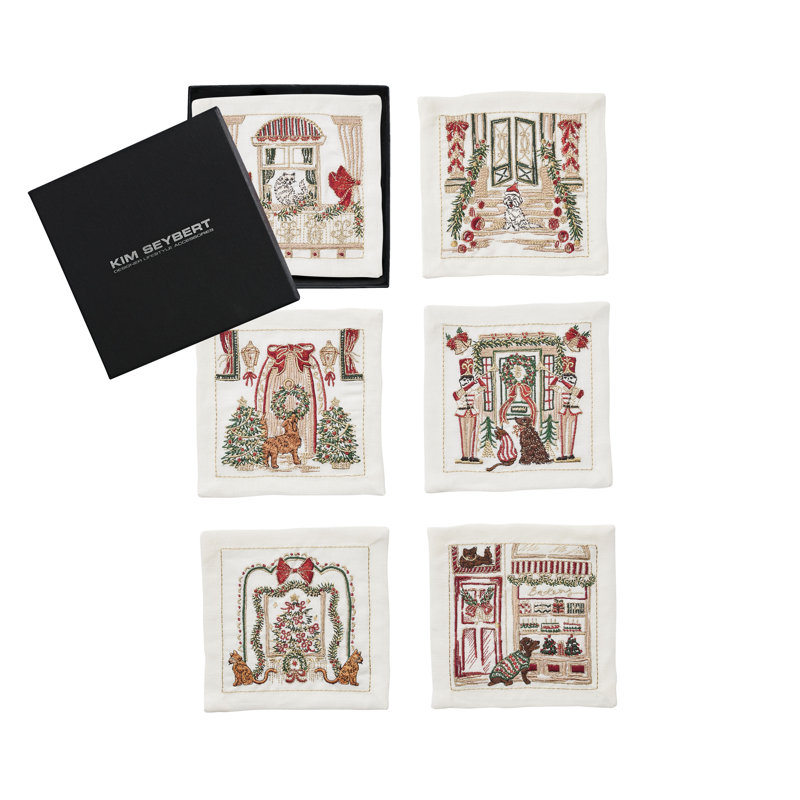 Holiday Paws 6-Piece Cocktail Napkin Set