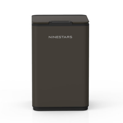 Ninestars 2.6 Gallon Automatic Trash Can, 10L Touchless Motion Sensor Bathroom Garbage Can with Compact Square Design, Durable ABS Plastic,Black