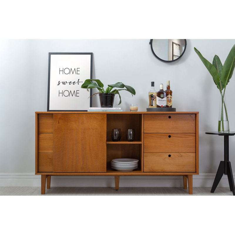 Barnsdale 156 Cm Wide 6 Drawer Pine Solid Wood Sideboard