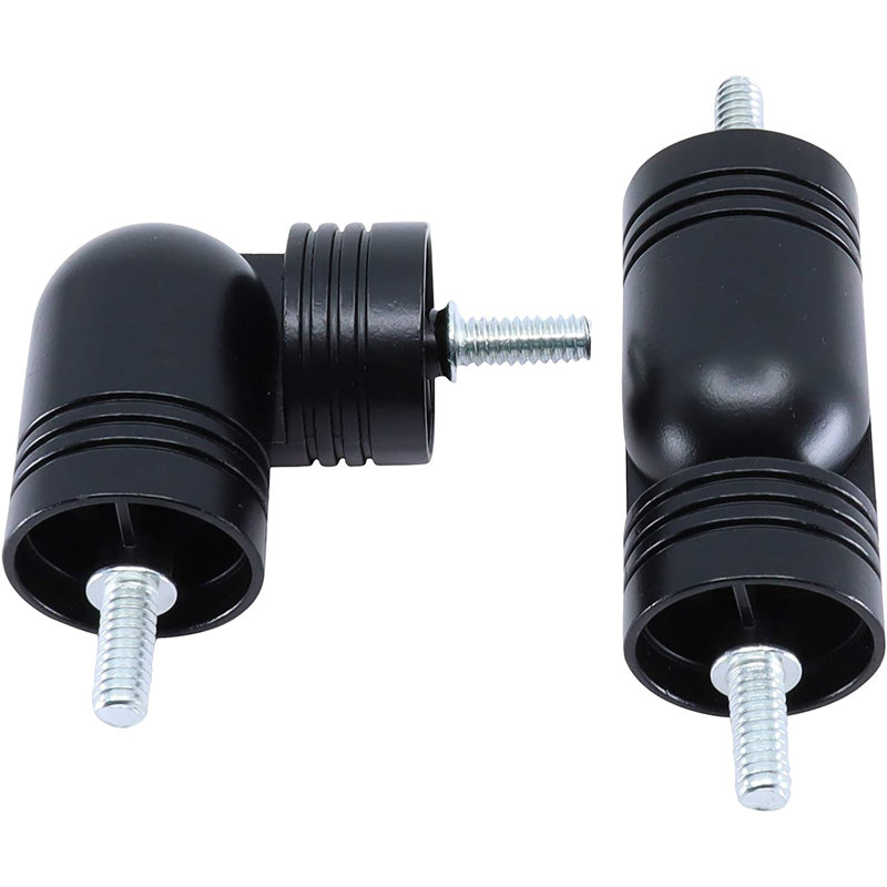 Meriville Hinged Elbow Connector, 2 pcs, 1.125", Black