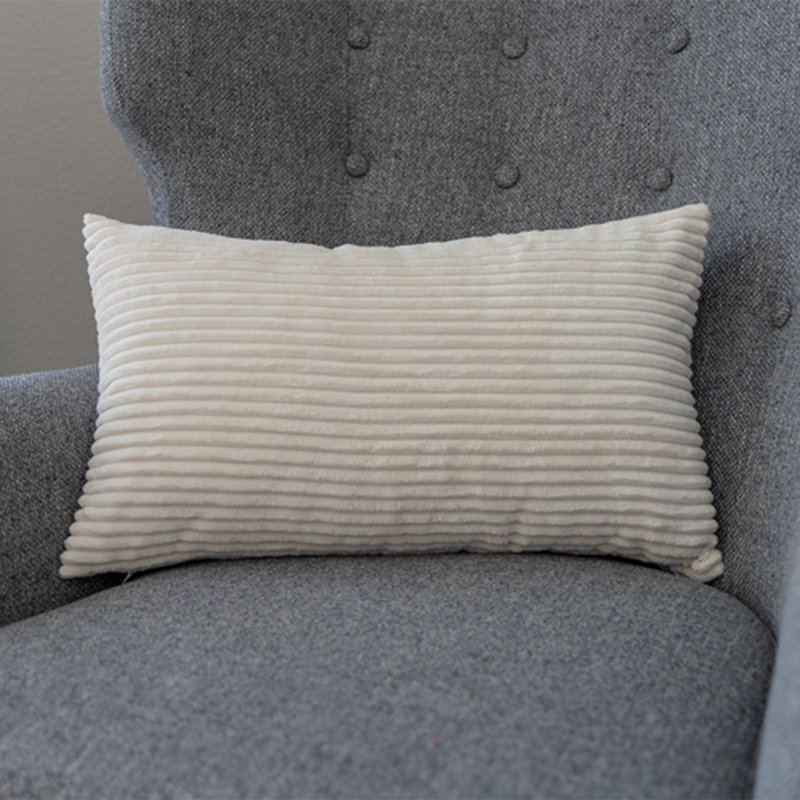 Set of 2 Throw Pillow Covers Only– 12"x20" Decorative Throw Pillow Covers, Cream