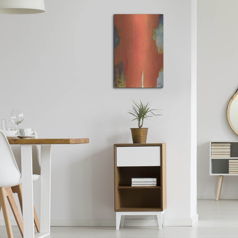 Art mural en métal «Orange Tide» par Jan Weiss Lark Manor ™, H 24 po x l 16 po