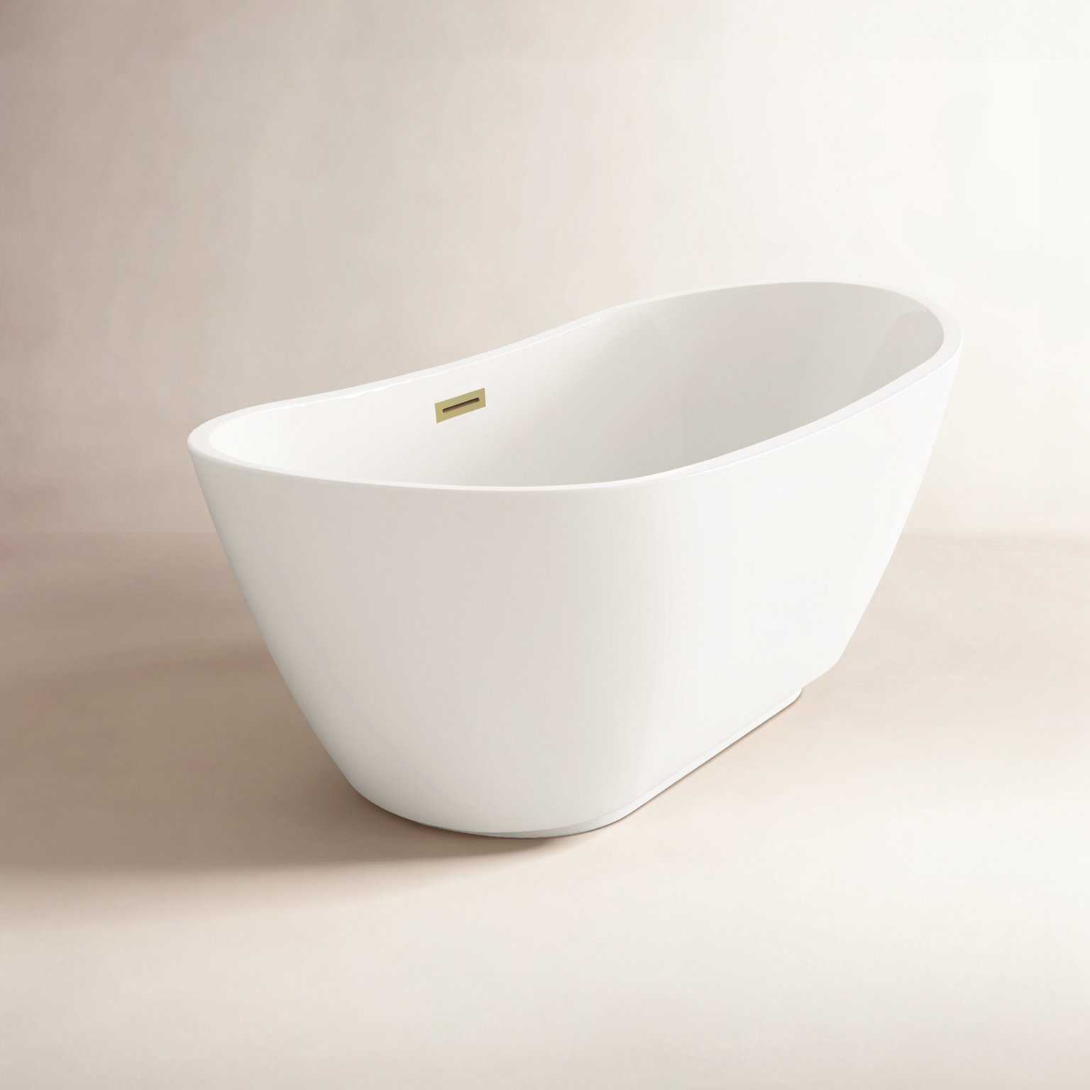 Labrusca 62" Soaking Bathtub, Brushed Gold