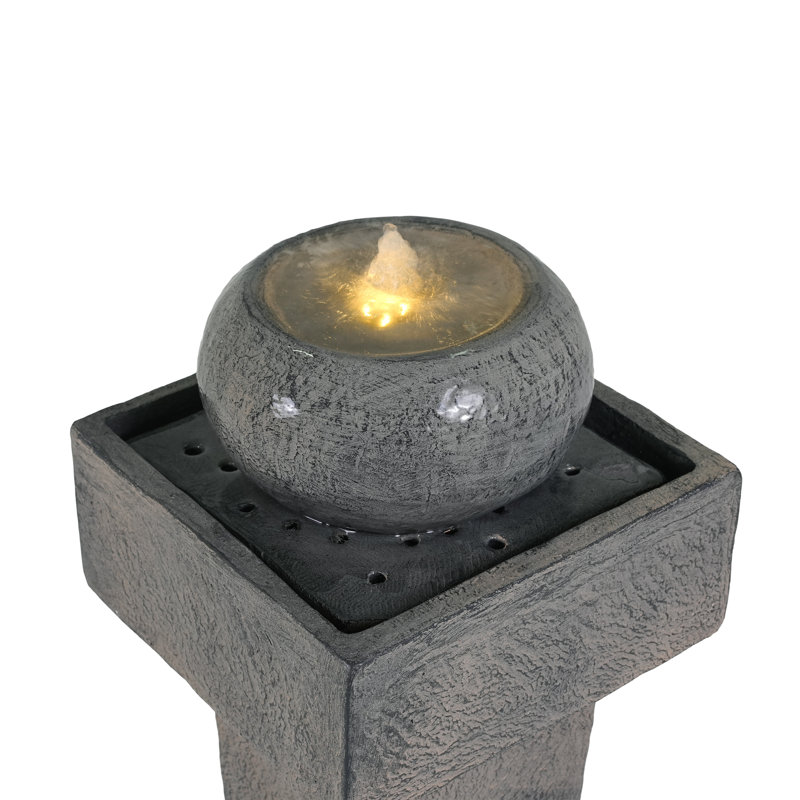 Fontaine de colonne en béton 25,59 "H Minimalist