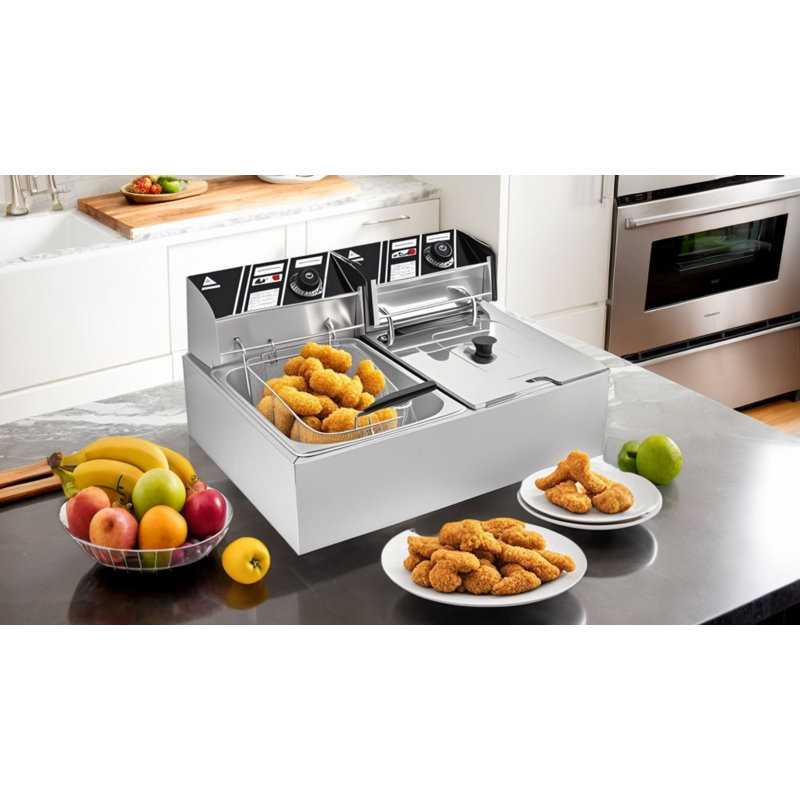 Friteuse électrique en acier inoxydable robuste