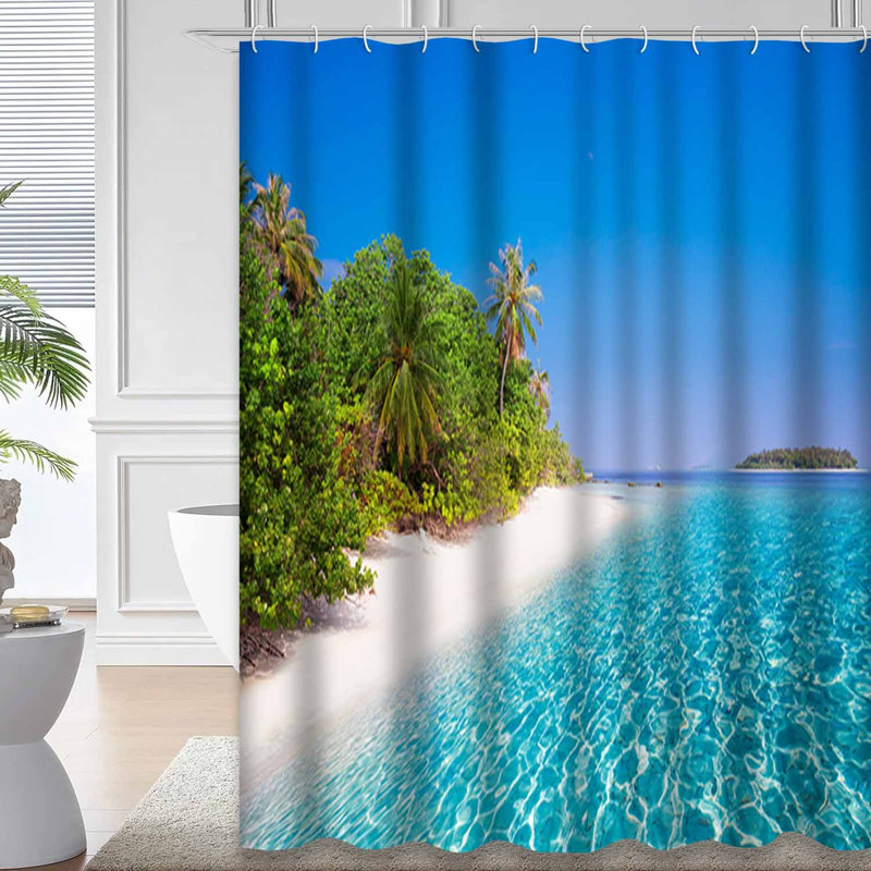 Palmiers d'eau tropicale avec 12 crochets, L 72 po x l 78 po