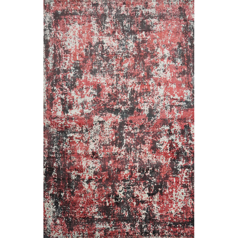 Tapis texturé de salon abstrait 5 x 8