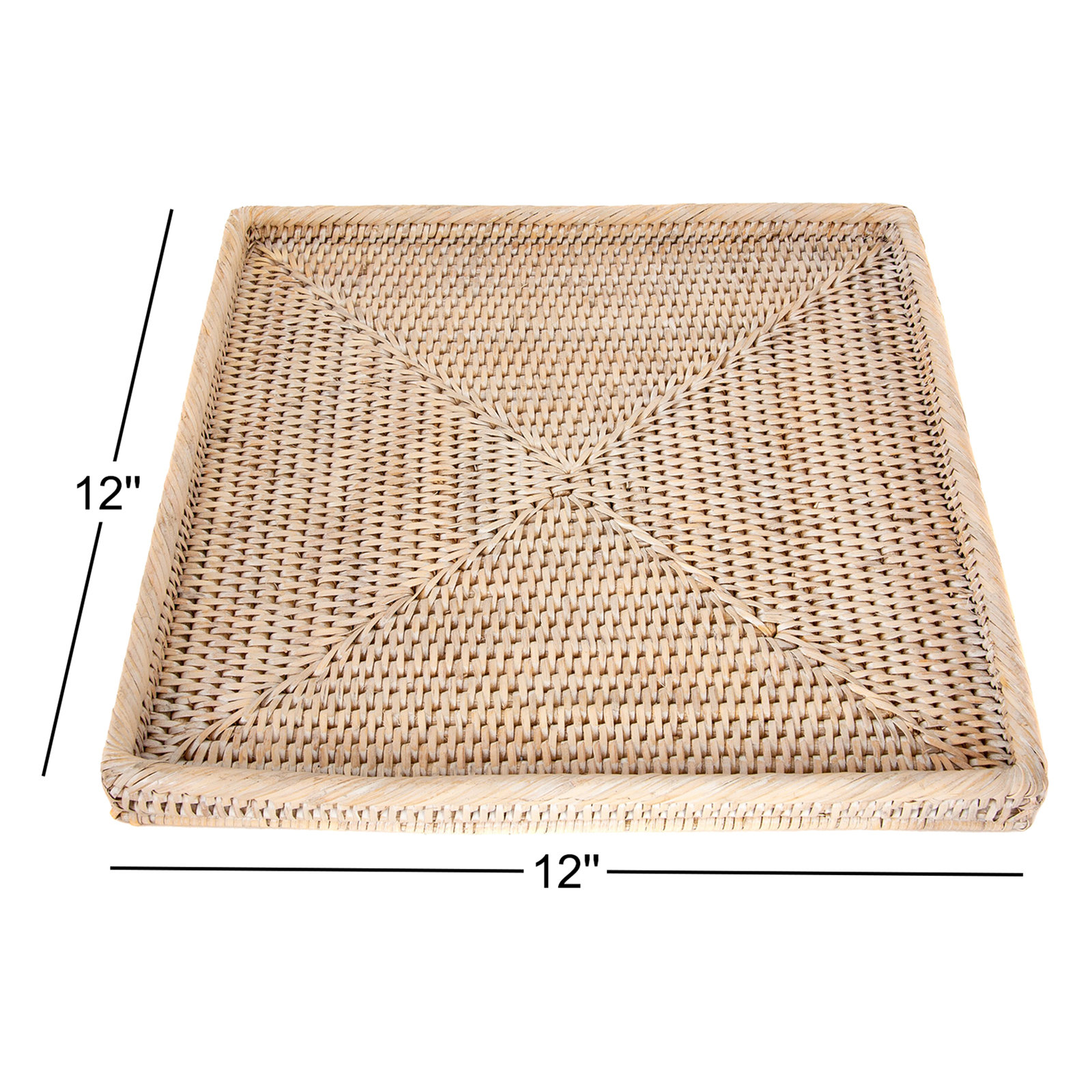 Landers Decorative Tray, White Wash