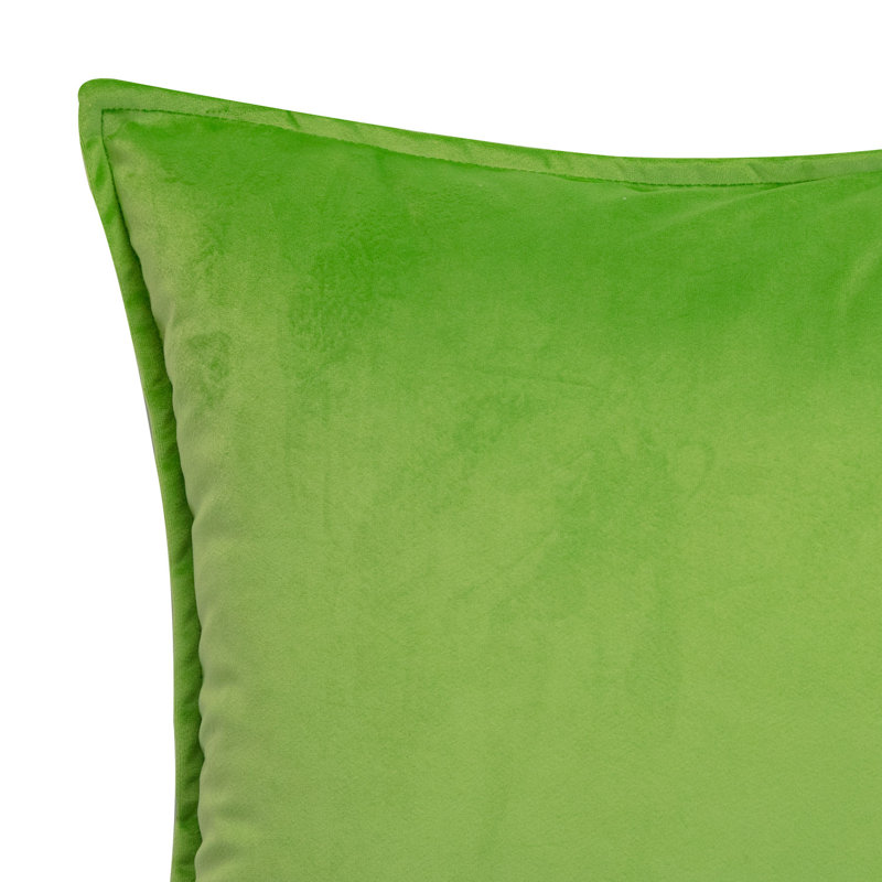 Velvet Pillow Cover, Square 24", Parrot Green
