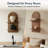  Dark Walnut Boho Arched Lunar Ledges 2-Tier Floating Wall Shelf-120951120