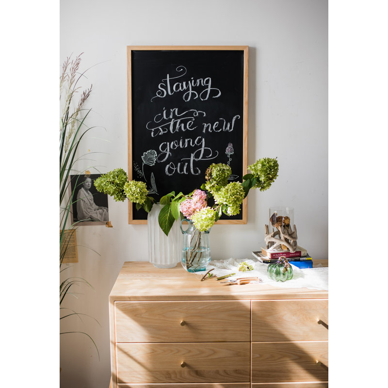 Magnetic Magnetic Chalk Board Chalkboard, 20.5" H x 14.6" W, Black