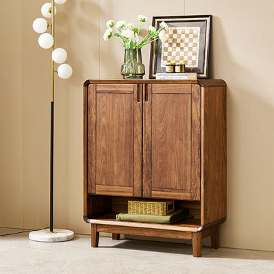 16 Pair Solid Wood Shoe Storage Cabinet