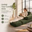 Canapé-lit pliable en velours côtelé 2-en-1 avec coussins et accoudoirs - Canapé-lit portatif convertible pour n'importe quelle pièce, vert-133662294-133662295