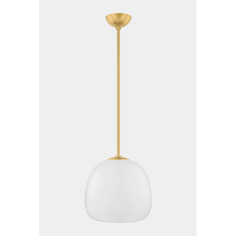 SCRANTON Pendant, Brass, 14.25" H x 15" W x 15" D