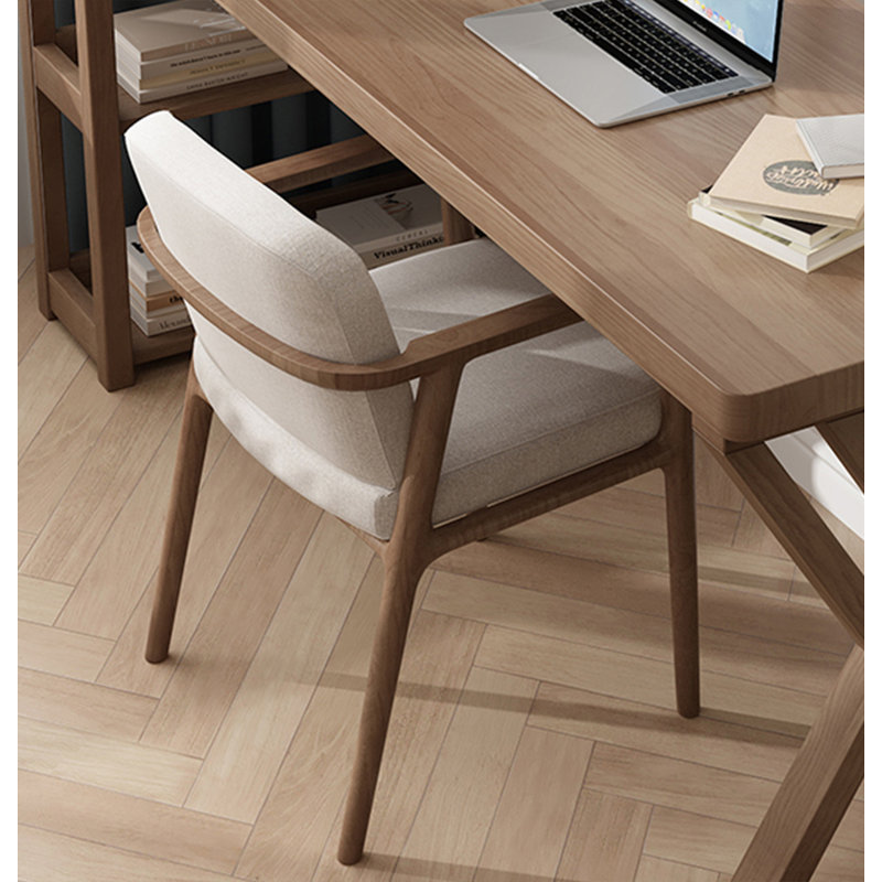 Bureau d'écriture entièrement en bois avec bibliothèque, H 64,96 po x l 62,99 po x P 26,18 po