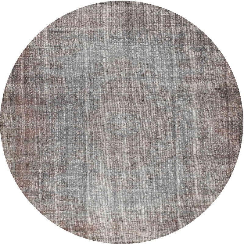 Tapis brun contemporain, Rond 3 pi