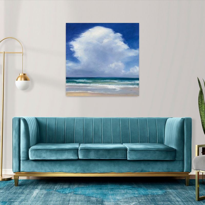 Art côtier, nuages, plage, nuages, art, H 36 po x l 36 po