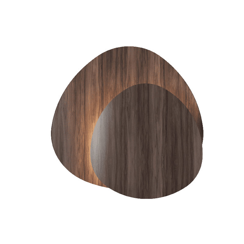 Leaf 1 - Light Flush Mounted Sconce, American Walnut