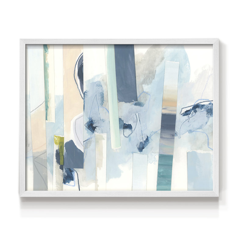 «Liquide Strata II», reproduction encadrée, H 22 po x l 28 po, Blanc