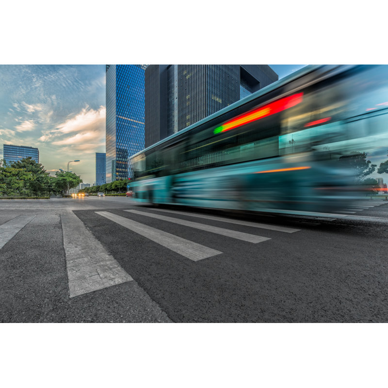 Car Driving On Road by Hallojulie - Wrapped Canvas Print, 30cm H x 46cm W