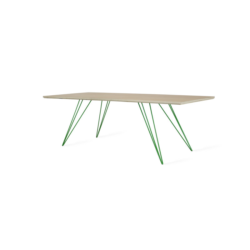 Williams Coffee Table, Green, 18" H x 54" L x 23" W, Maple