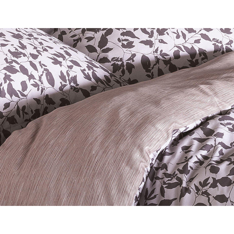 Angel 8433 soft jersey bedding set, 155 x 200cm - 1 Pillowcase ( 80 x 80cm), Brown