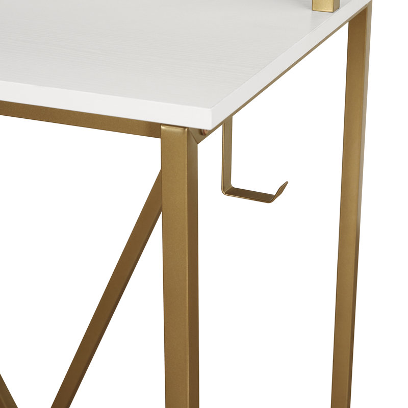 Bureau d'écriture avec tablettes de rangement