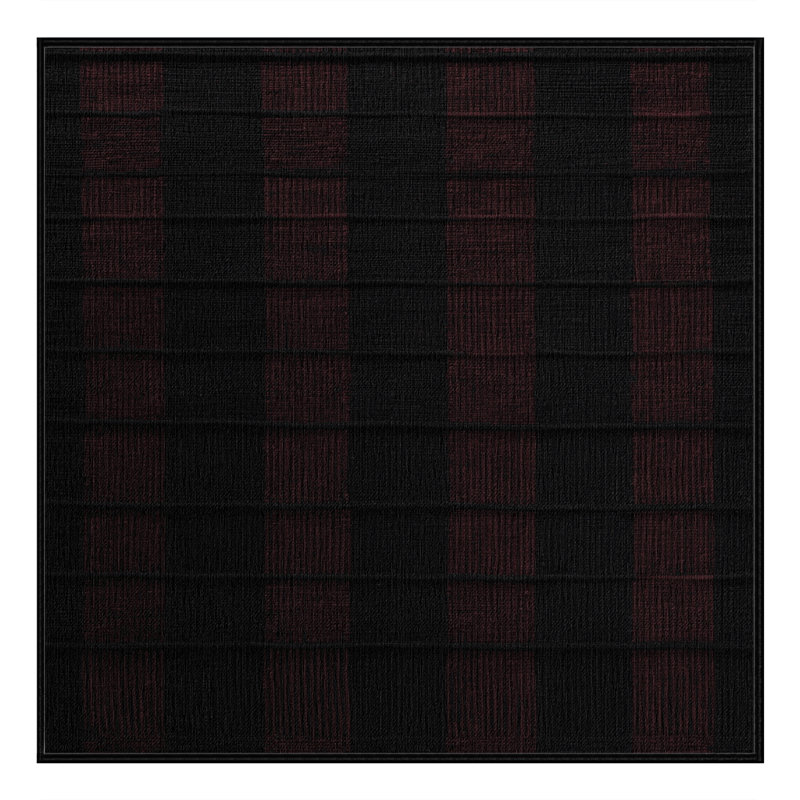 Machine Washable Checkered Black Area Rug, Square 4'