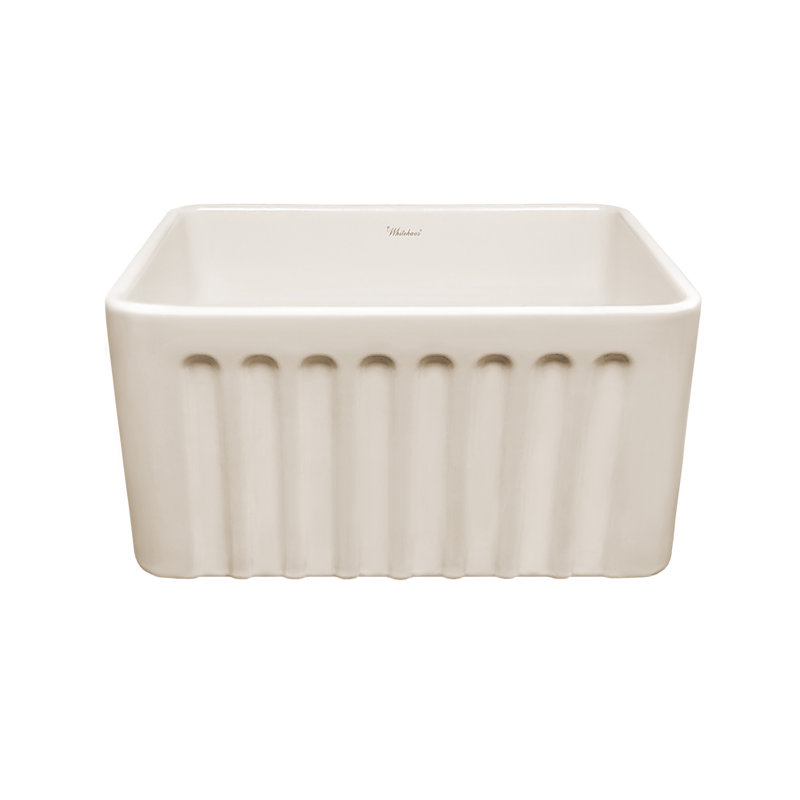 Évier de cuisine réversible à tablier frontal L 20 po x l 18 po, Biscuit