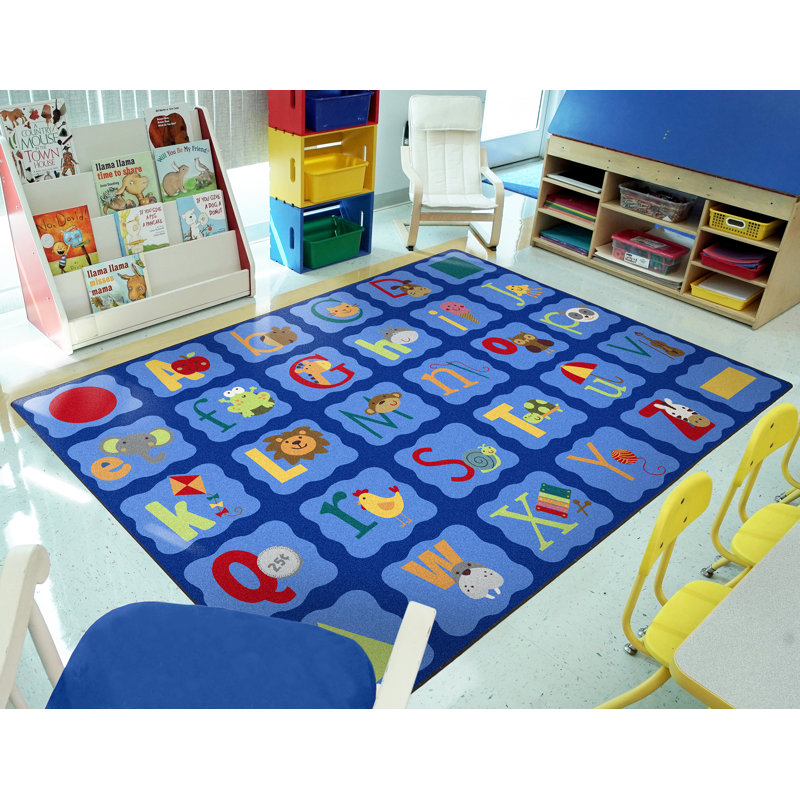 Tapis Just for Kids Alphabet Blues par Joy Carpets, Rectangle 3 pi 10 po x 5 pi 4 po