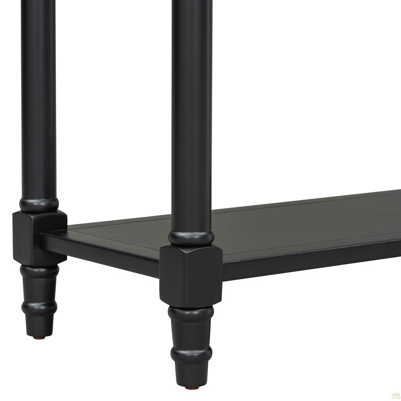 Console Daisy Series avec deux tiroirs et une tablette inférieure (noir)