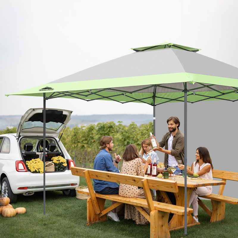 Eagle Peak 13x13 Gray Pop-Up Canopy Tent with Sidewall