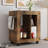 Mid-Century Modern Style Movable Side Cabinet For Sofa, Household Brown Trolley Storage Locker And Shelf For Living Room.