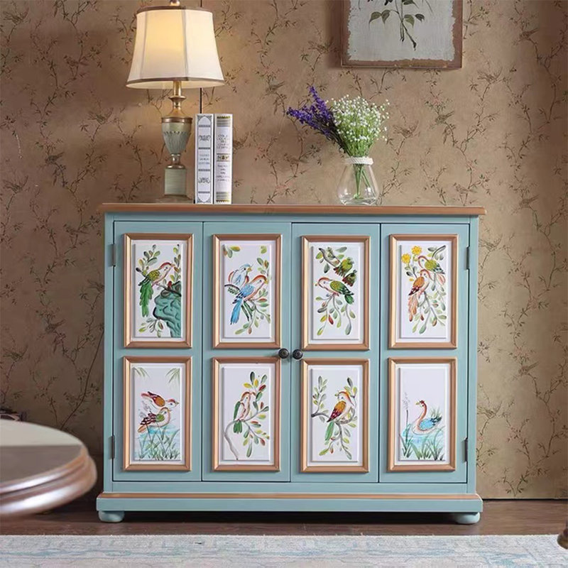 20 Pair Shoe Storage Cabinet, Blue