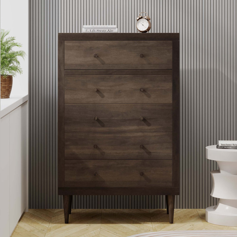 5-DRAWER CHEST, Walnut